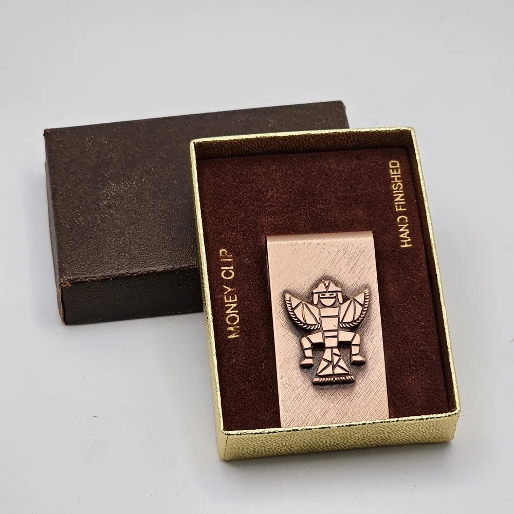 New Southwest Native Thunder Bird Copper Money Clip Thunderbird Eagle In Box